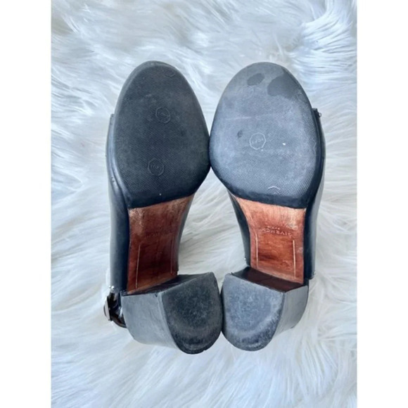 Givenchy Black Leather Studded Slingback Heels Shoes Block Heel 36.5 - Picture 9 of 12